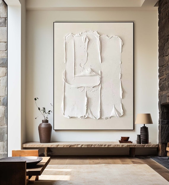 White Minimalist Abstract Painting #WM 001